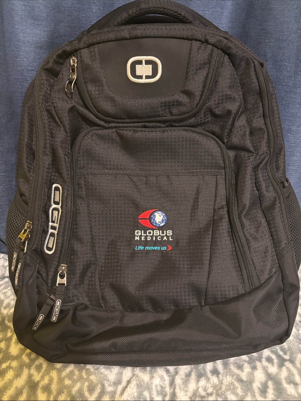 OGIO Black Men's Backpack with Globus Medical Embroidery